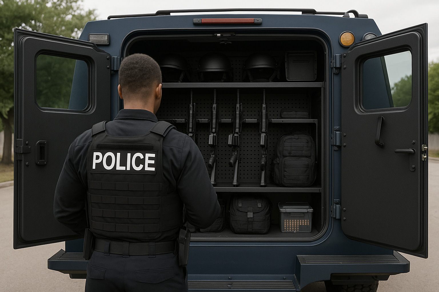 Track weapons in vehicle