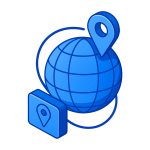 Real time location tracking icon